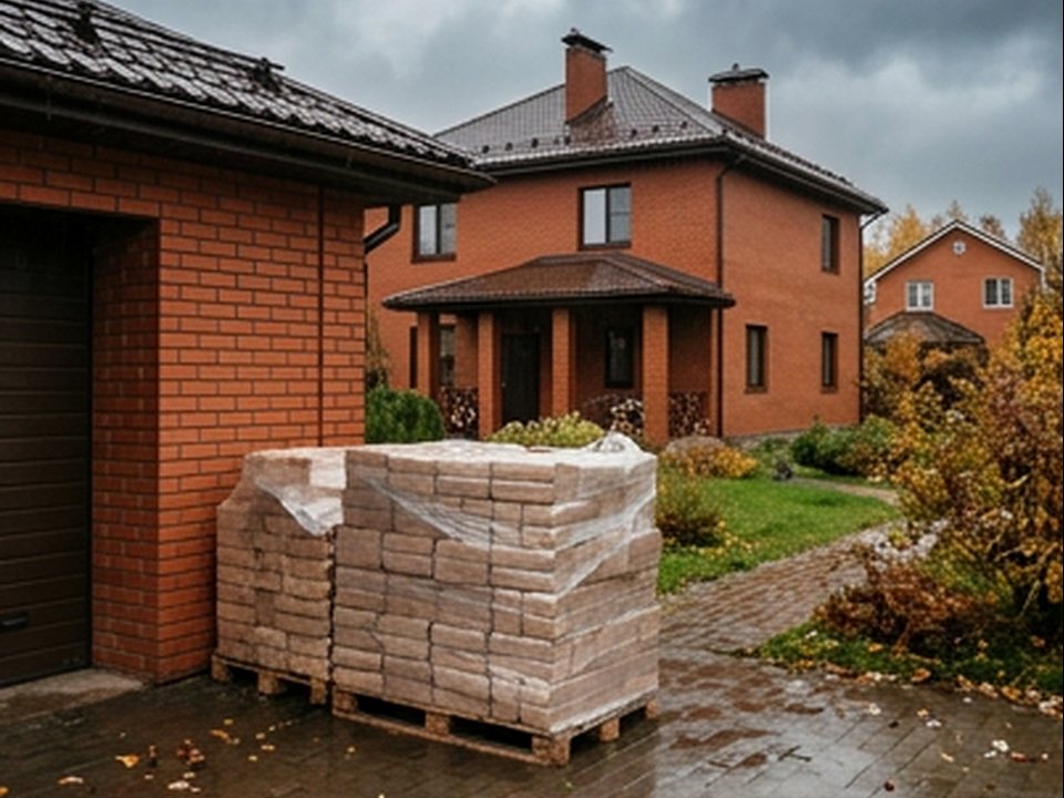 декоративная поленница — Кленовый проспект, 12, Марфино